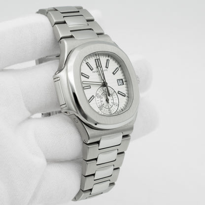 Patek Philippe Nautilus Steel White Dial Mens Watch 5980/1A-019 Box&Papers