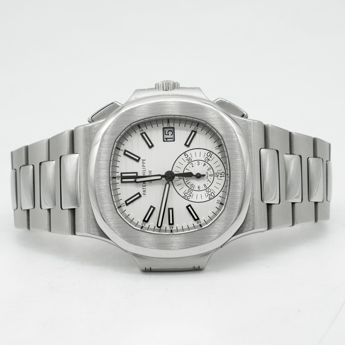 Patek Philippe Nautilus Steel White Dial Mens Watch 5980/1A-019 Box&Papers