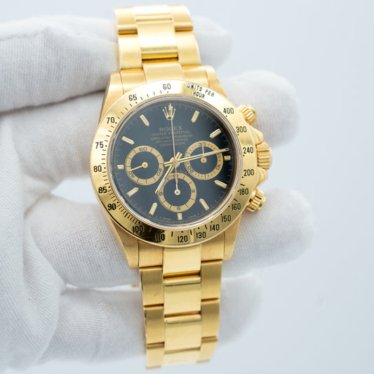 Rolex Daytona Yellow Gold Zenith Dial Mens Watch 16528
