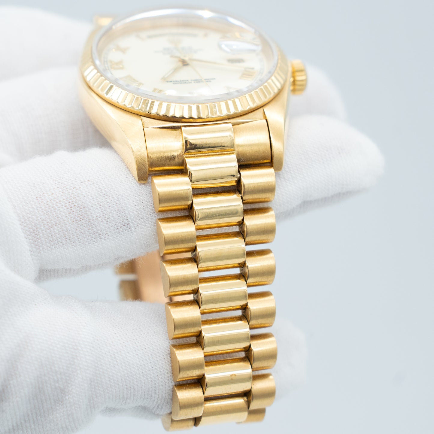 Rolex 18038 Day Date 18K Yellow Gold with Cream Dial 1981