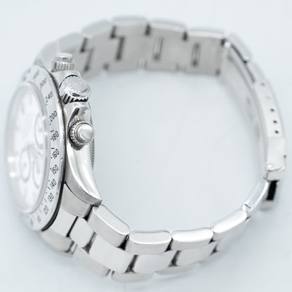 Rolex Daytona Zenith Stainless Steel Oyster Automatic White