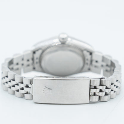 Rolex Datejust Steel White Gold Silver Diamond Dial Ladies Watch 79174