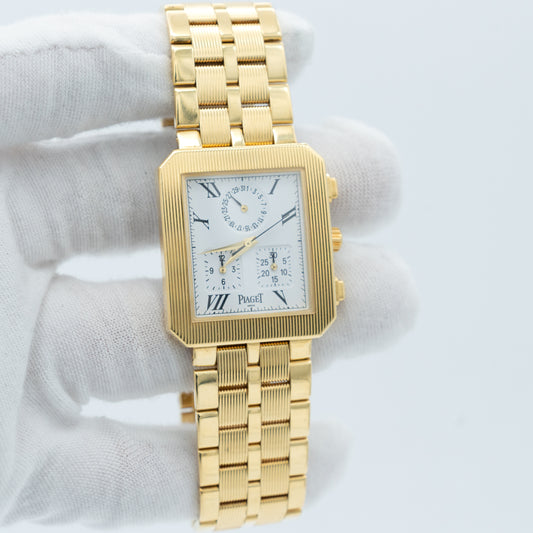 Piaget Protocole Chronograph 14254 m601d 18k Yellow Gold Bracelet