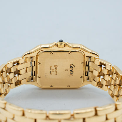 Cartier Panthere Quartz 29mm 18k Yellow Gold Off-White Roman Dial woman 106000M