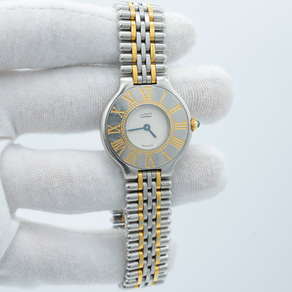 Cartier Must 21 Stainless Steel and Yellow Gold 28mm Watch