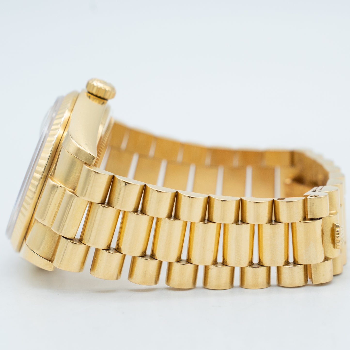Rolex 18038 Day Date 18K Yellow Gold with Linen Stick Dial