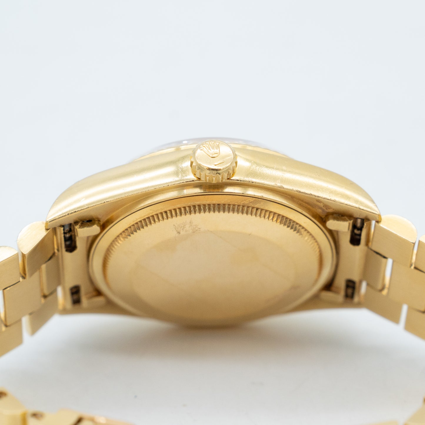 Rolex 18038 Day Date 18K Yellow Gold with Linen Stick Dial