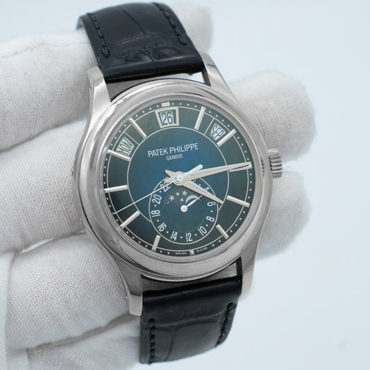 Patek Philippe 5205G-013 "Bleu Dégradé" 18kt White Gold Annual Calendar