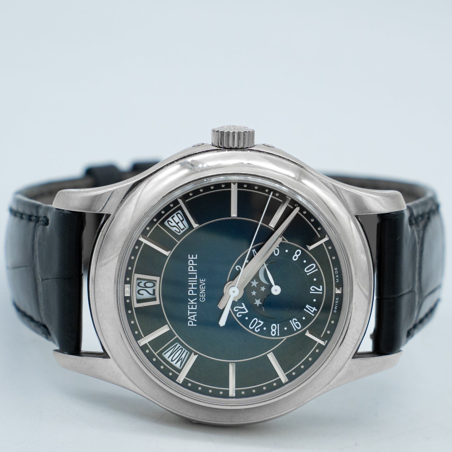 Patek Philippe 5205G-013 "Bleu Dégradé" 18kt White Gold Annual Calendar