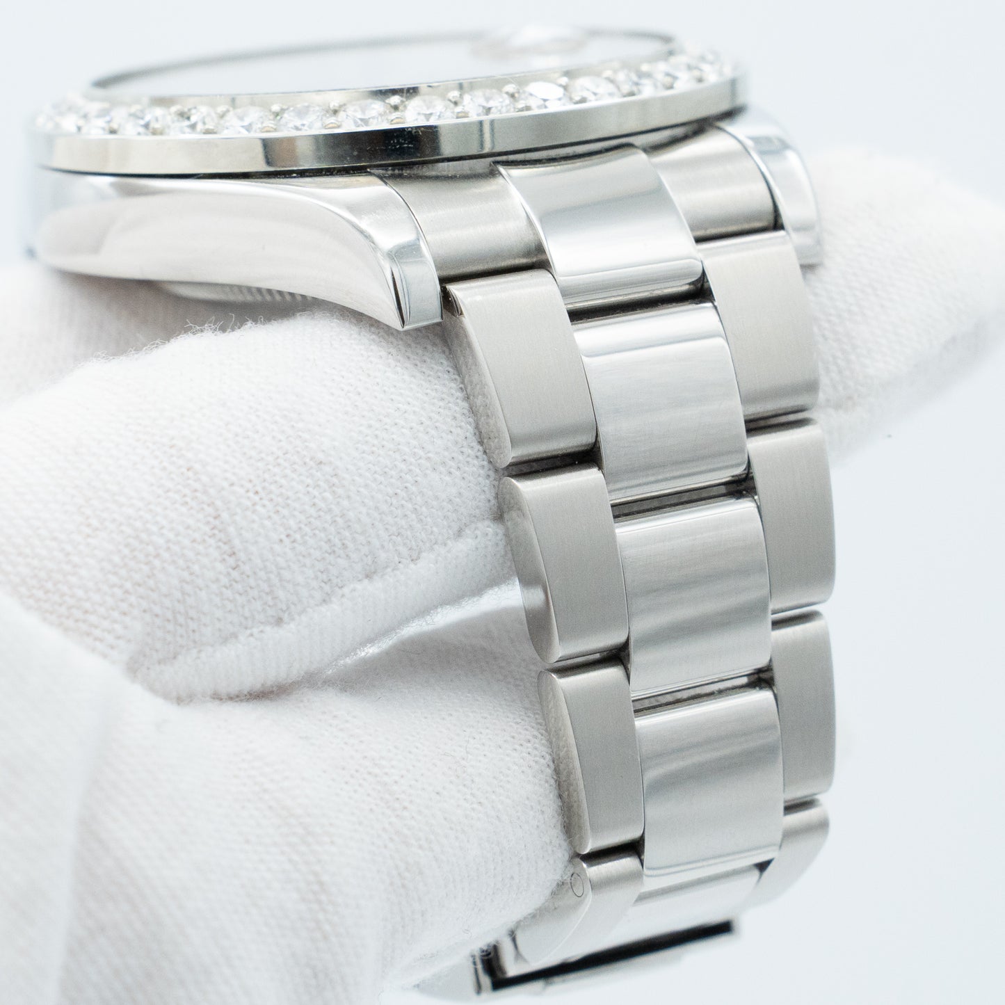 Rolex Datejust 116300 41mm Black Index Dial Custom Diamond Bezel