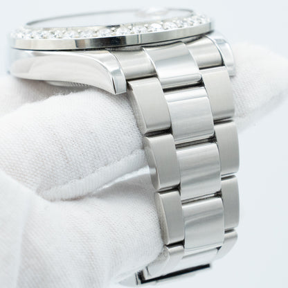 Rolex Datejust 116300 41mm Black Index Dial Custom Diamond Bezel