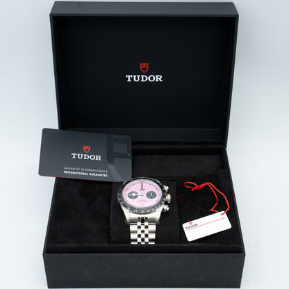 Tudor Black Bay Chrono 41mm PINK Steel JUBILEE 79360 Brand New