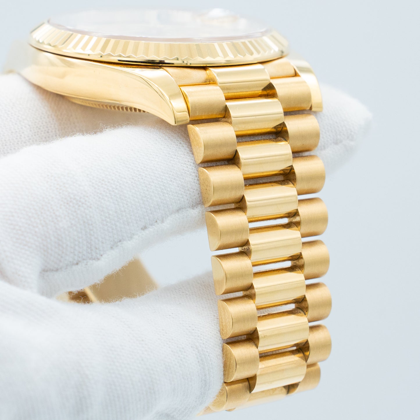 Rolex Day-Date 40mm Factory Champagne Baguette Diamond Watch 228238
