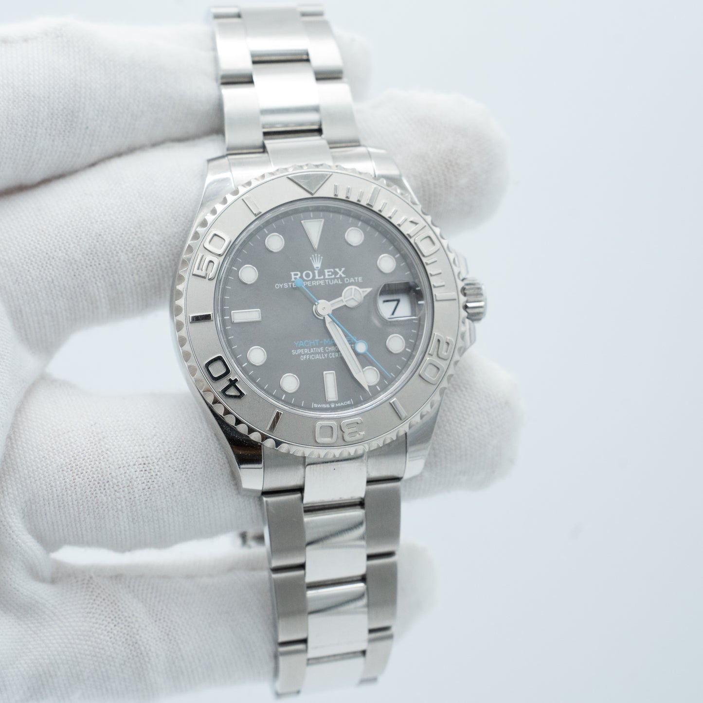 Rolex Yacht-Master Rhodium Dial Steel and Platinum Oyster 37 mm Watch 268622