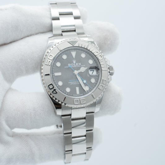 Rolex Yacht-Master Rhodium Dial Steel and Platinum Oyster 37 mm Watch 268622