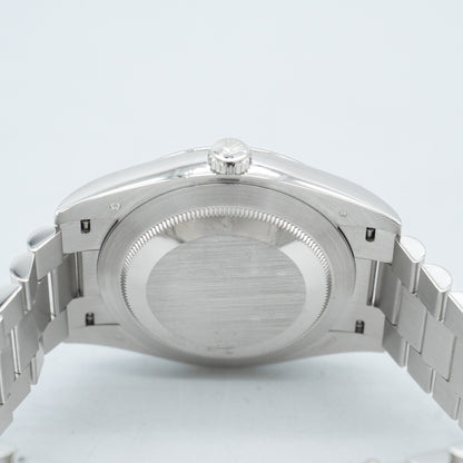 Rolex Day-Date Platinum Reference 228206 Black Index 2020 with Service Card