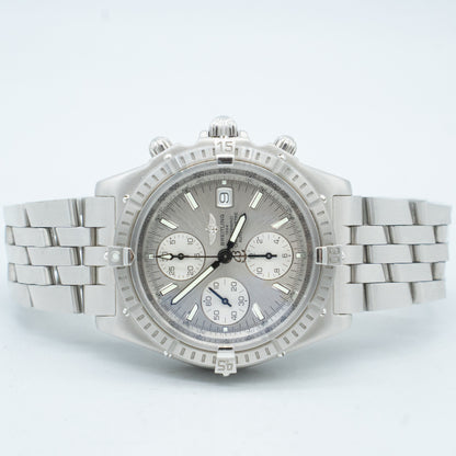Breitling Crosswind 43mm Steel Chronograph Silver Dial Automatic Watch A13355