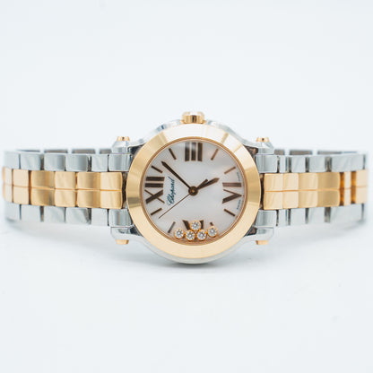 Chopard Happy Sport 278509-6003 30mm White Dial 18k Rose Gold