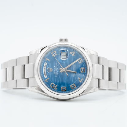 Rolex Day-Date 36 Blue Wave Dial 118209