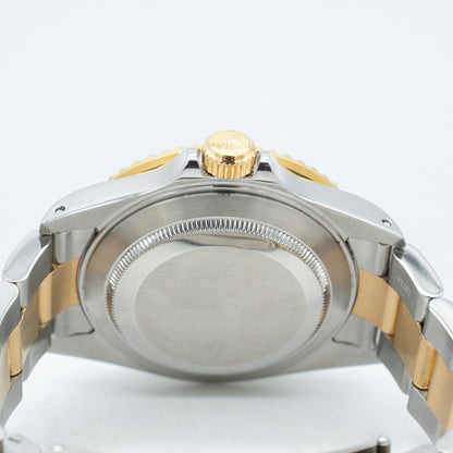 Rolex Submariner Date 40mm Blue Two-Tone 18K Yellow Gold Stainless Watch 16613