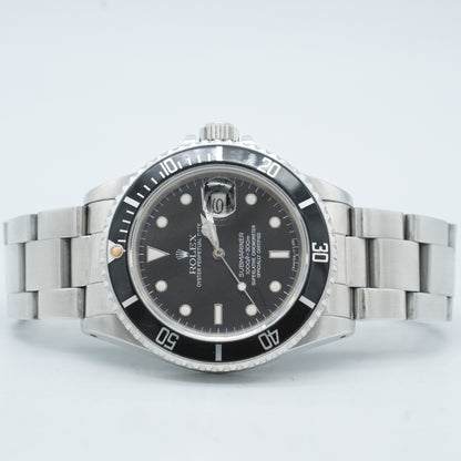 Rolex Submariner Date 16800 Spider Dial 40mm Steel Oyster Automatic Watch