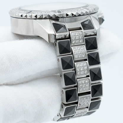 Christian Dior Christal Diamond Ceramic Steel Unisex Quartz Watch CD11431D