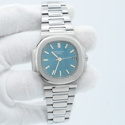 Patek Philippe 3800 Nautilus Stainless Steel Blue Dial Watch 3800A/001