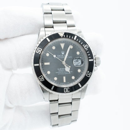 Rolex Submariner Date 40mm 16610 Black Stainless Steel