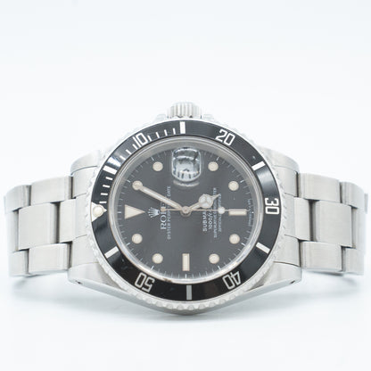 Rolex Submariner Date 40mm 16610 Black Stainless Steel