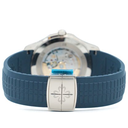 2025 Patek Philippe Aquanaut Travel Time White Gold Blue Dial 42mm 5168G-001 B&P