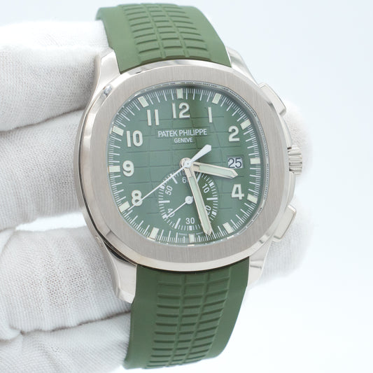 Patek Philippe Aquanaut 5968G-010 White Gold Khaki Green Dial
