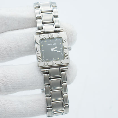 Tiffany & Co. Atlas Quartz Square Watch Stainless Steel