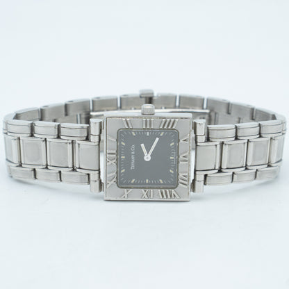 Tiffany & Co. Atlas Quartz Square Watch Stainless Steel