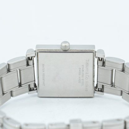 Tiffany & Co. Atlas Quartz Square Watch Stainless Steel
