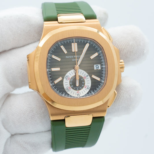 Patek Philippe Nautilus 5980R-001 Chronograph Date Rose Gold