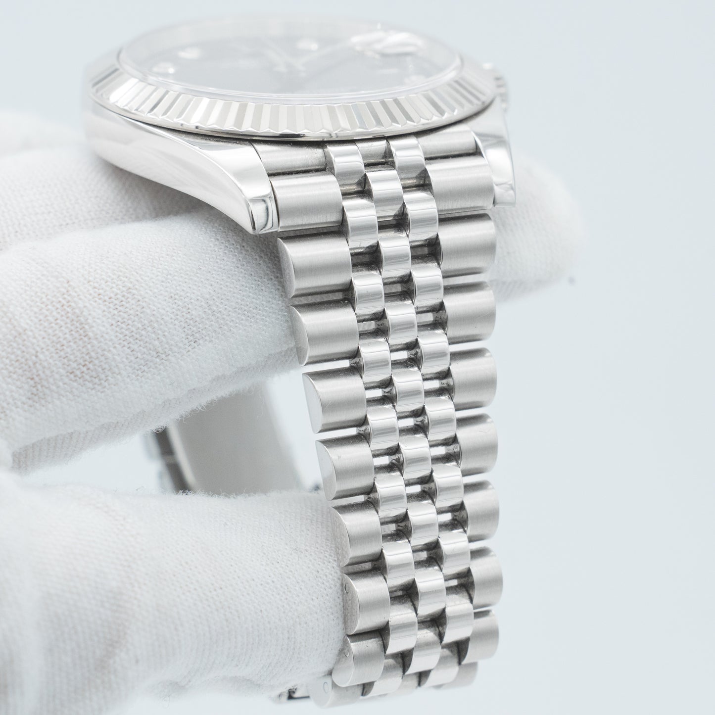 Rolex Datejust 41 2021 Blue Diamond Dial Fluted Bezel Stainless Steel