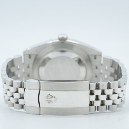 Rolex Datejust 41 2021 Blue Diamond Dial Fluted Bezel Stainless Steel