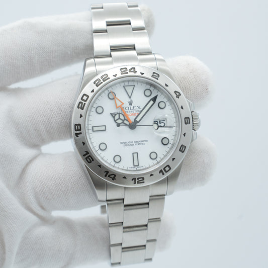 Rolex Explorer II 216570 White Dial Oyster Band