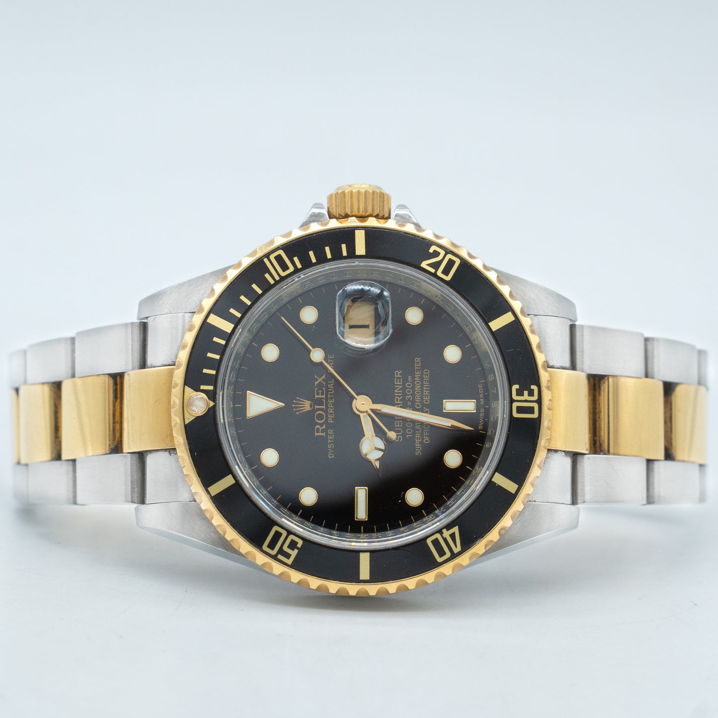Rolex Submariner Date 40mm Blue Two-Tone 18K Yellow Gold Stainless 16613N