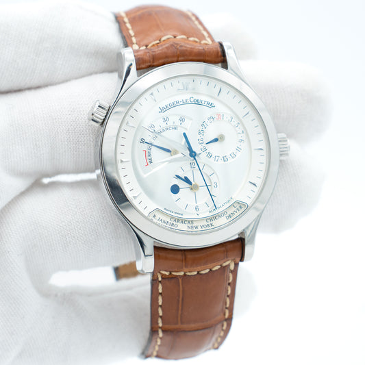 Jaeger LeCoultre Master Geographic Steel 142.8.92 with Ebay Authenticity Card