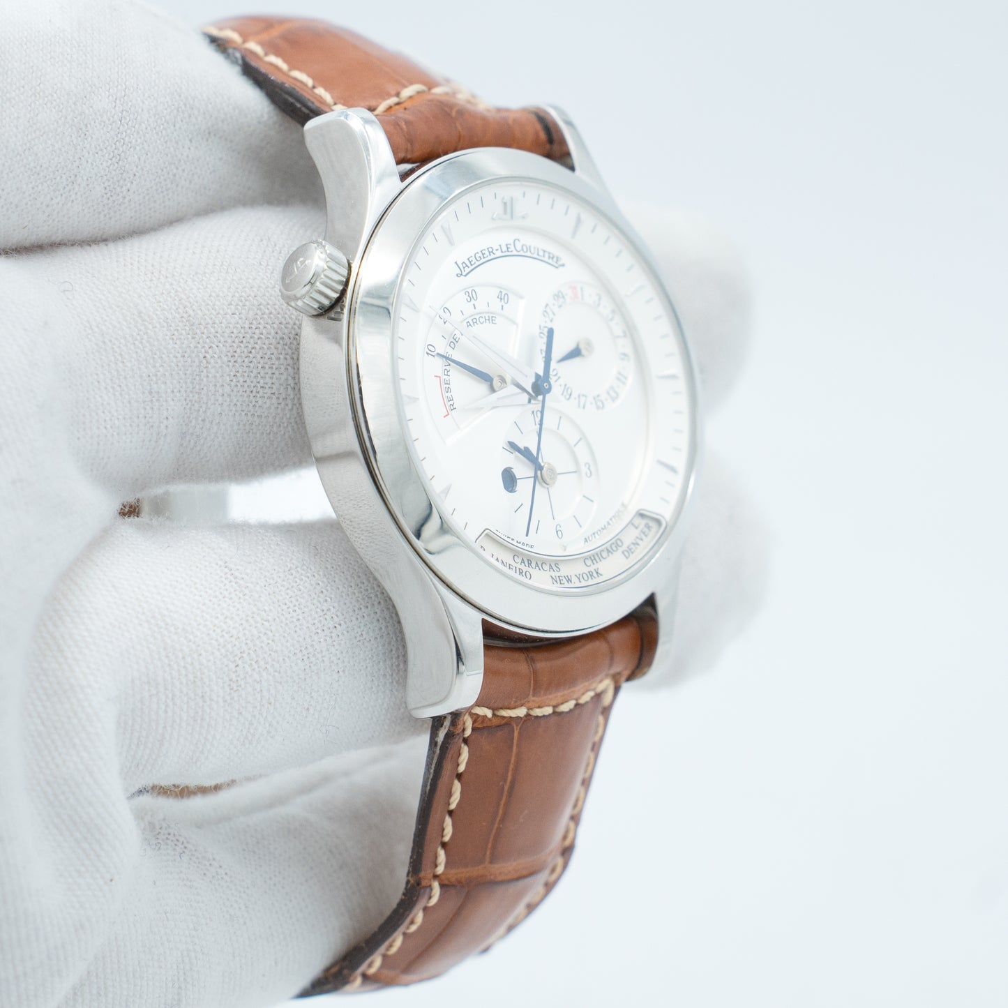 Jaeger LeCoultre Master Geographic Steel 142.8.92 with Ebay Authenticity Card