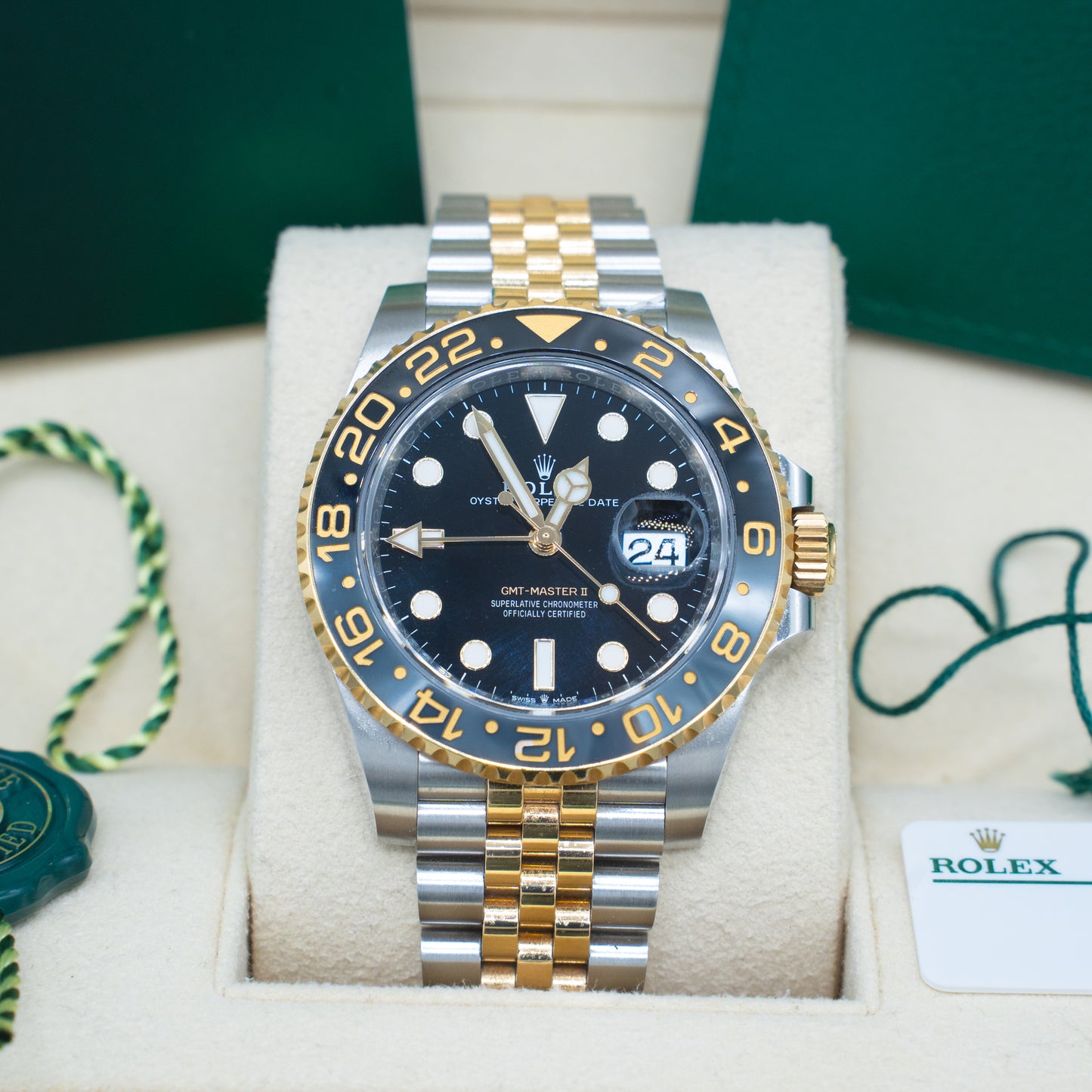 Rolex GMT-Master II Zombie Bumblebee 126713GRNR Jubilee Full Set 2024