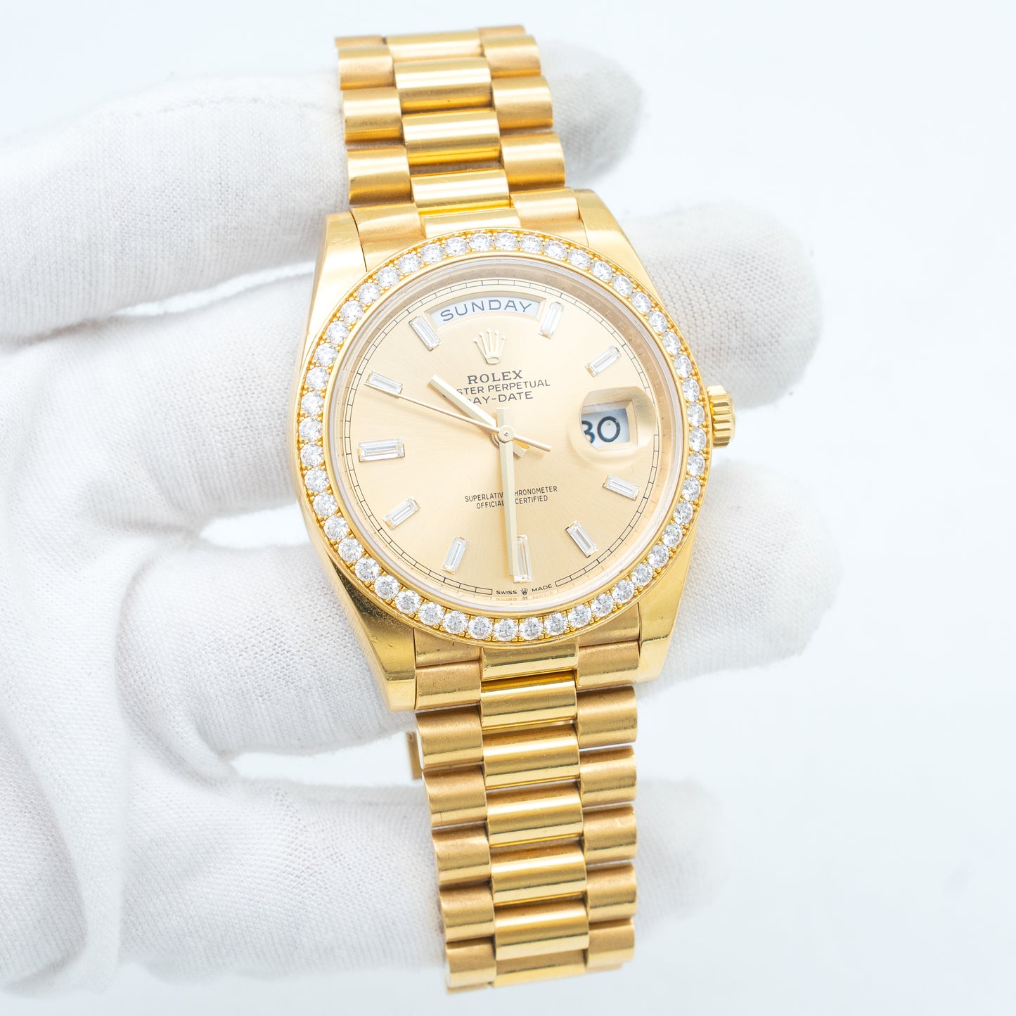 Rolex Day-Date 40MM President 228348 Factory Diamonds 2021 B&P