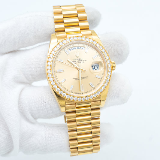 Rolex Day-Date 40MM President 228348 Factory Diamonds 2021 B&P