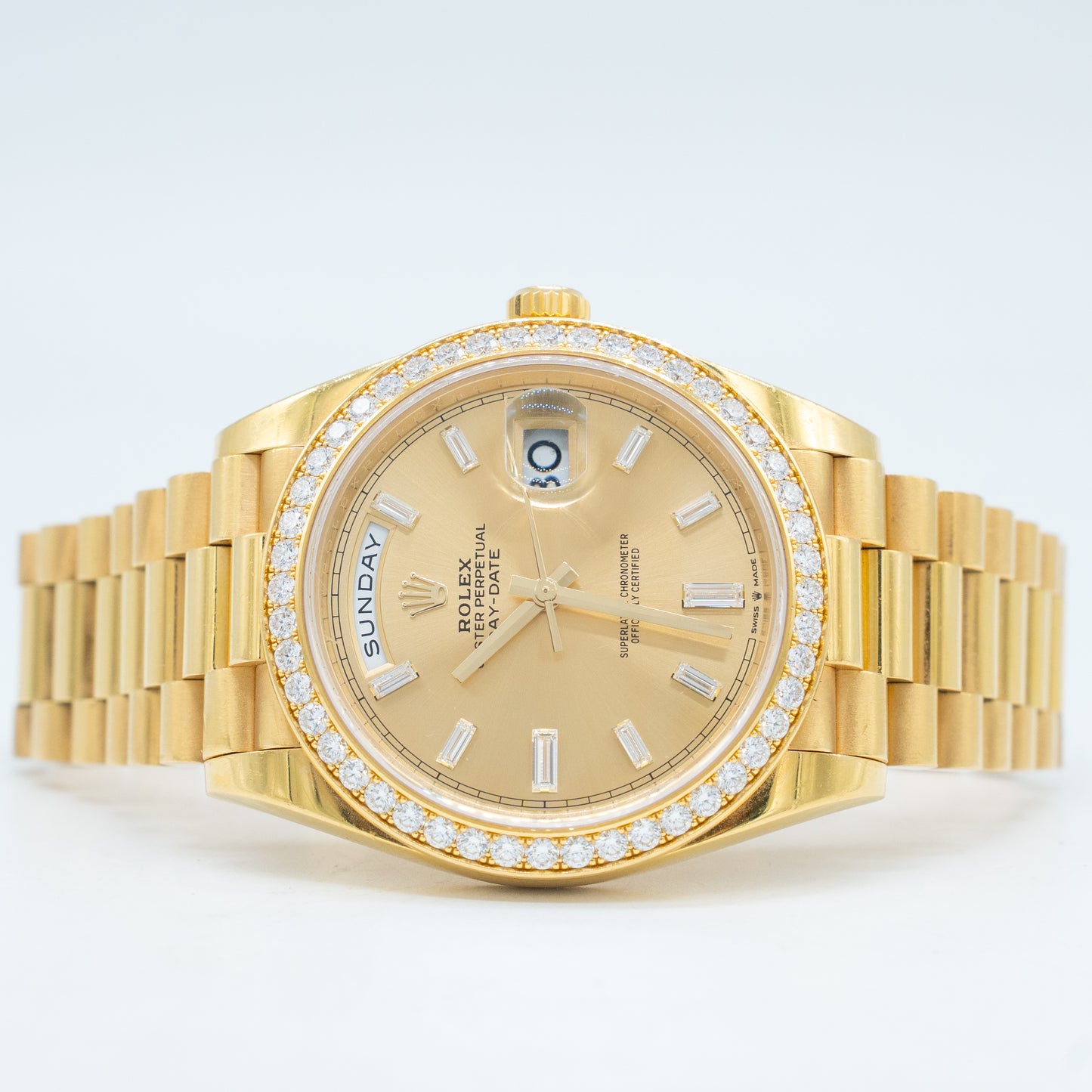 Rolex Day-Date 40MM President 228348 Factory Diamonds 2021 B&P
