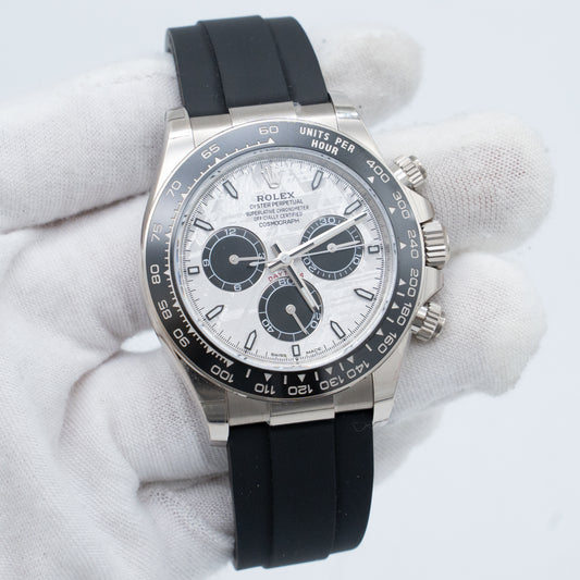 2025 New Rolex Cosmograph Daytona Meteorite 126519LN 18k White Gold B&P