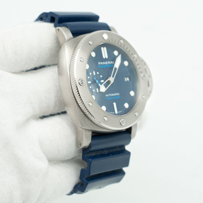 Panerai Submersible PAM00692 BMG-TECH Titanium Automatic Blue Dial Watch 47mm