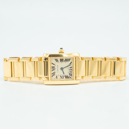 Cartier Tank Francaise W50002N2/1820 Yellow Gold Ladies Watch Box & Papers 1996