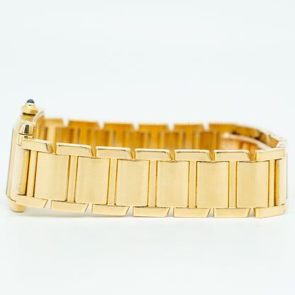 Cartier Tank Francaise W50002N2/1820 Yellow Gold Ladies Watch Box & Papers 1996