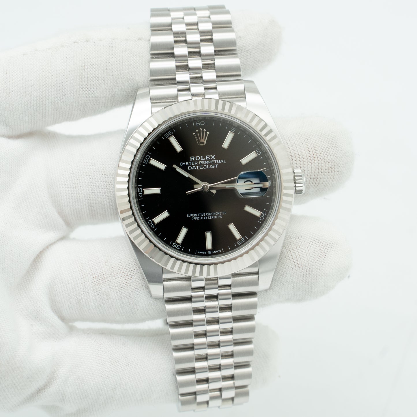 Rolex Datejust Black Dial 126334 Fluted Bezel Jubilee Bracelet 41MM 2021